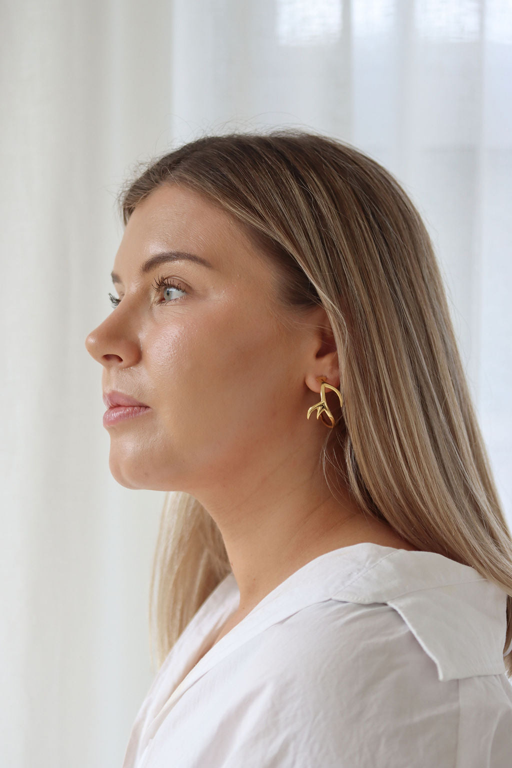 Whistle &amp; Pop Antler Hoop Earrings