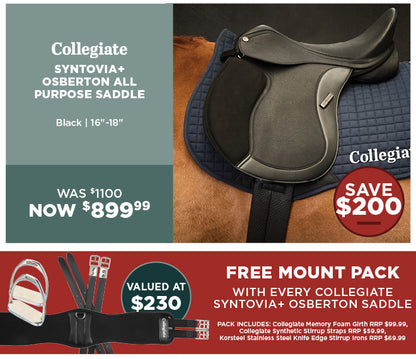 Collegiate Syntovia+ Osberton All Purpose Saddle + FREE MOUNT KIT