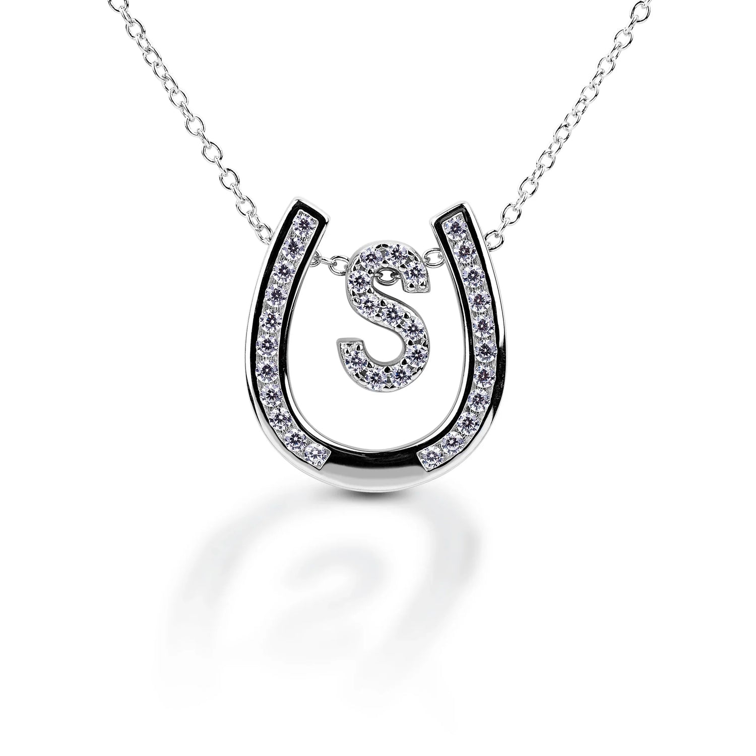 Kelly Herd Personalised Initial Horseshoe Necklace