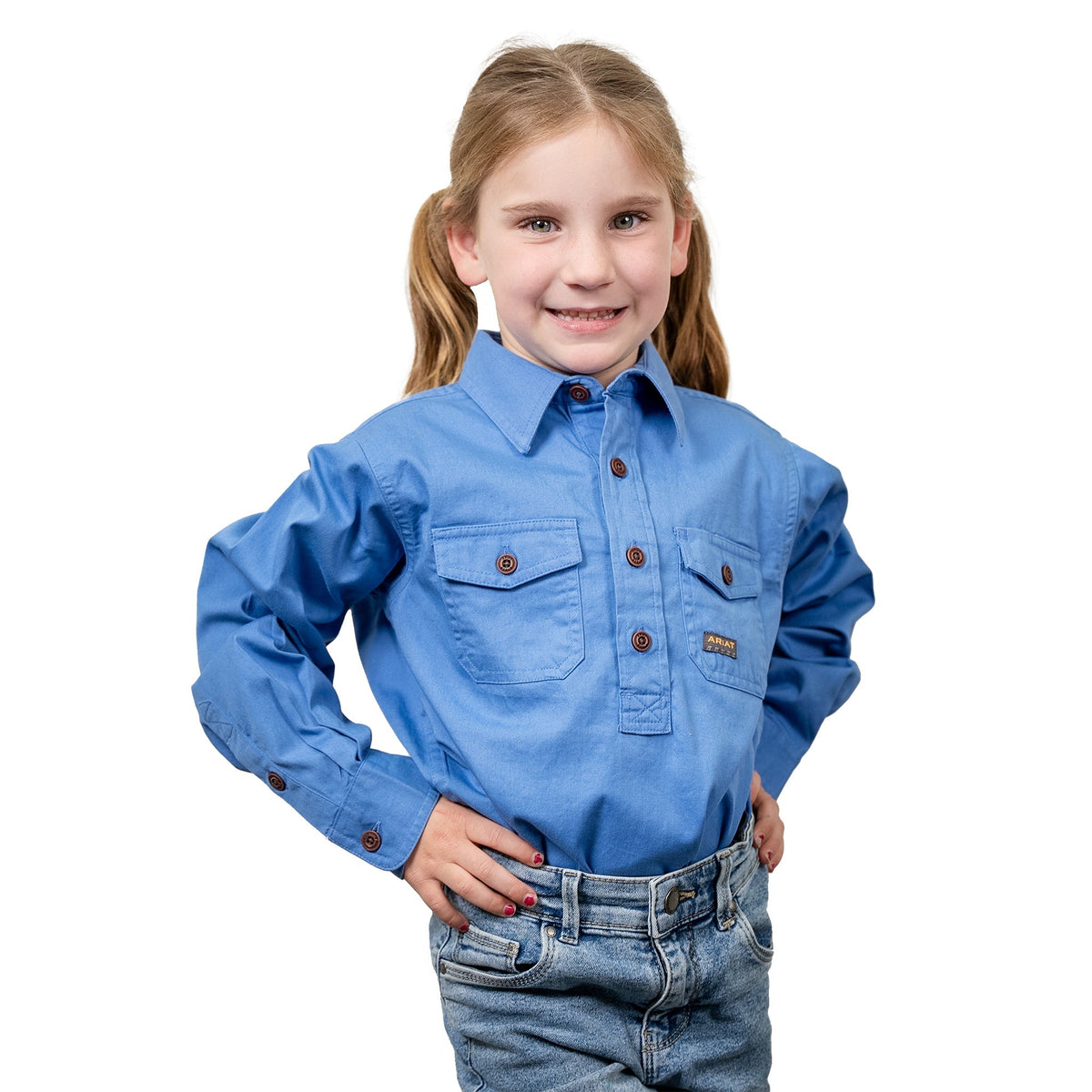 Ariat Youth Rebar Half Button Workshirt