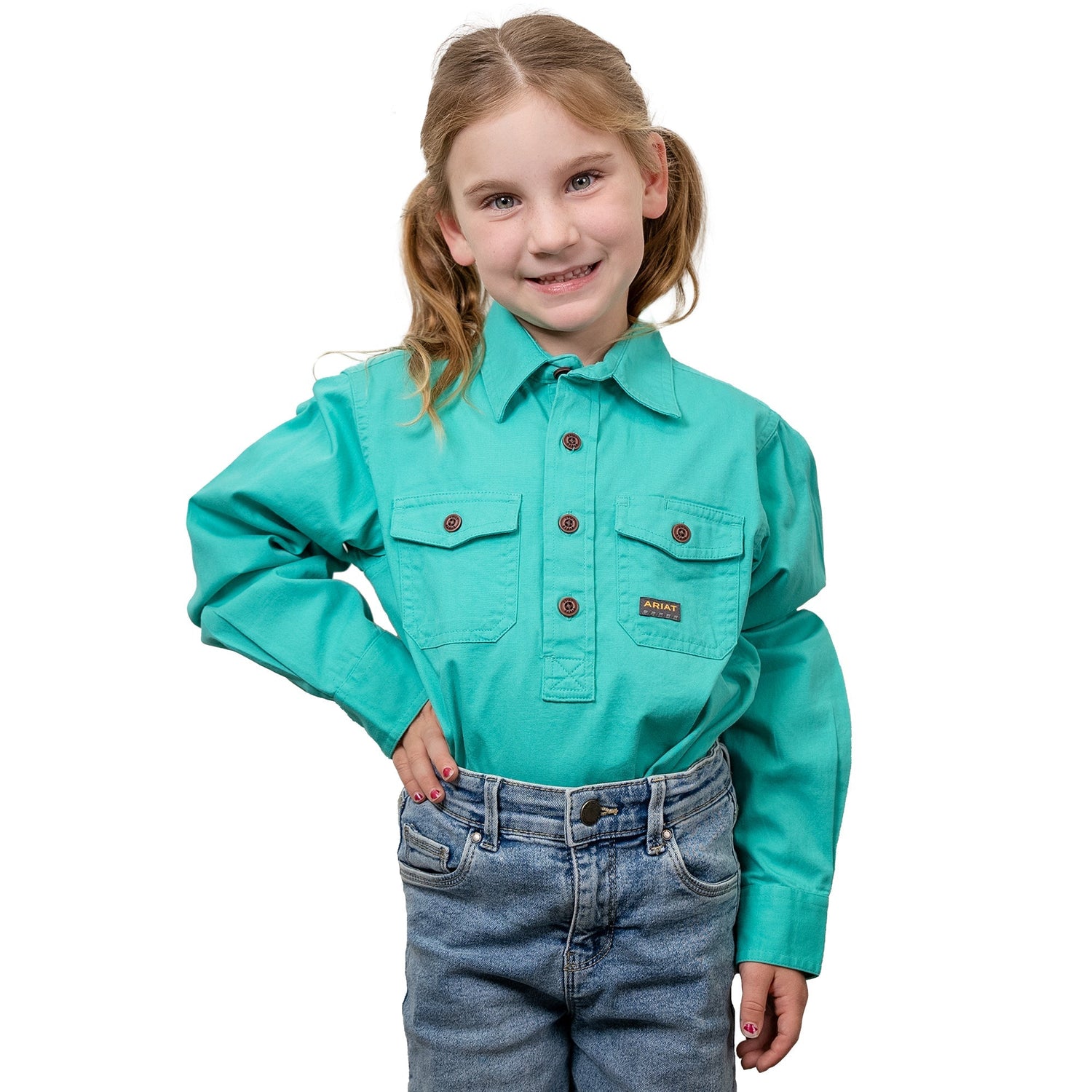 Ariat Youth Rebar Half Button Workshirt