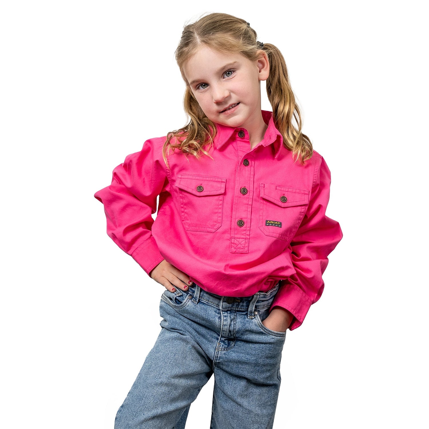 Ariat Youth Rebar Half Button Workshirt