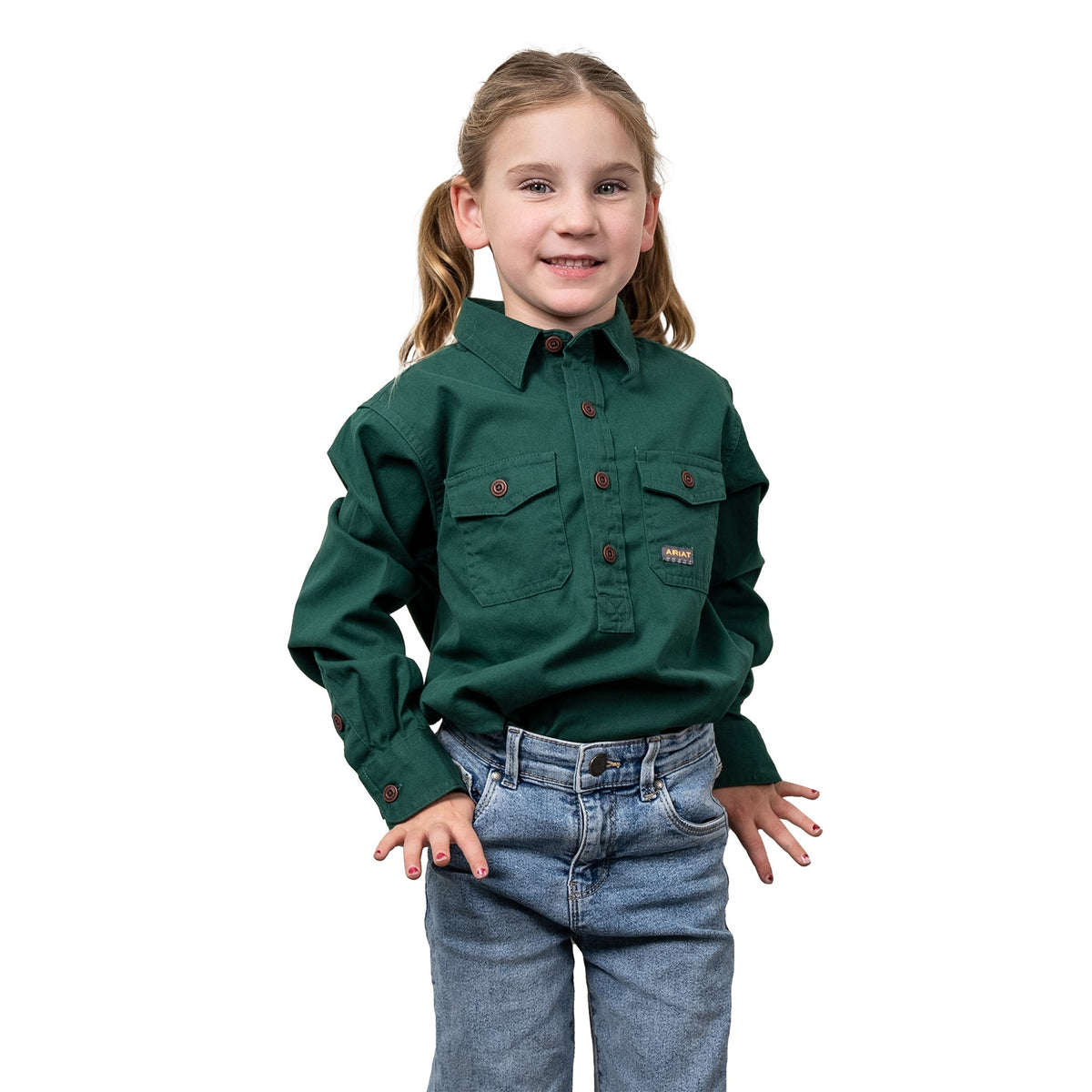 Ariat Youth Rebar Half Button Workshirt