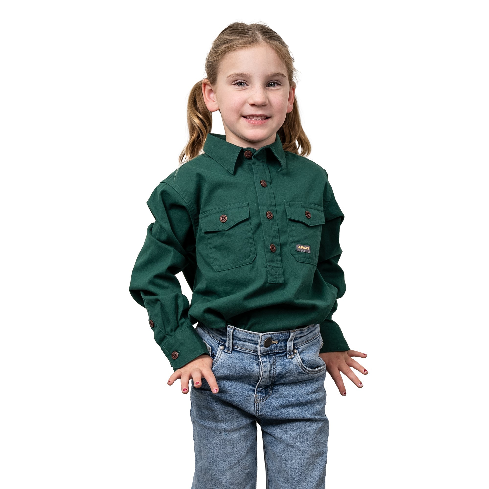 Ariat Youth Rebar Half Button Workshirt