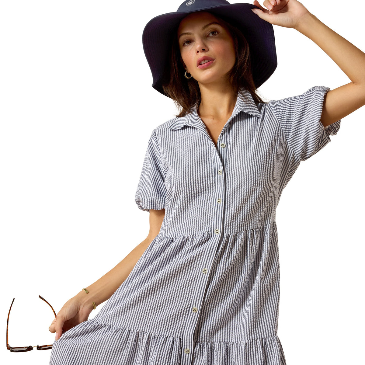 Navy/White Stripe detail