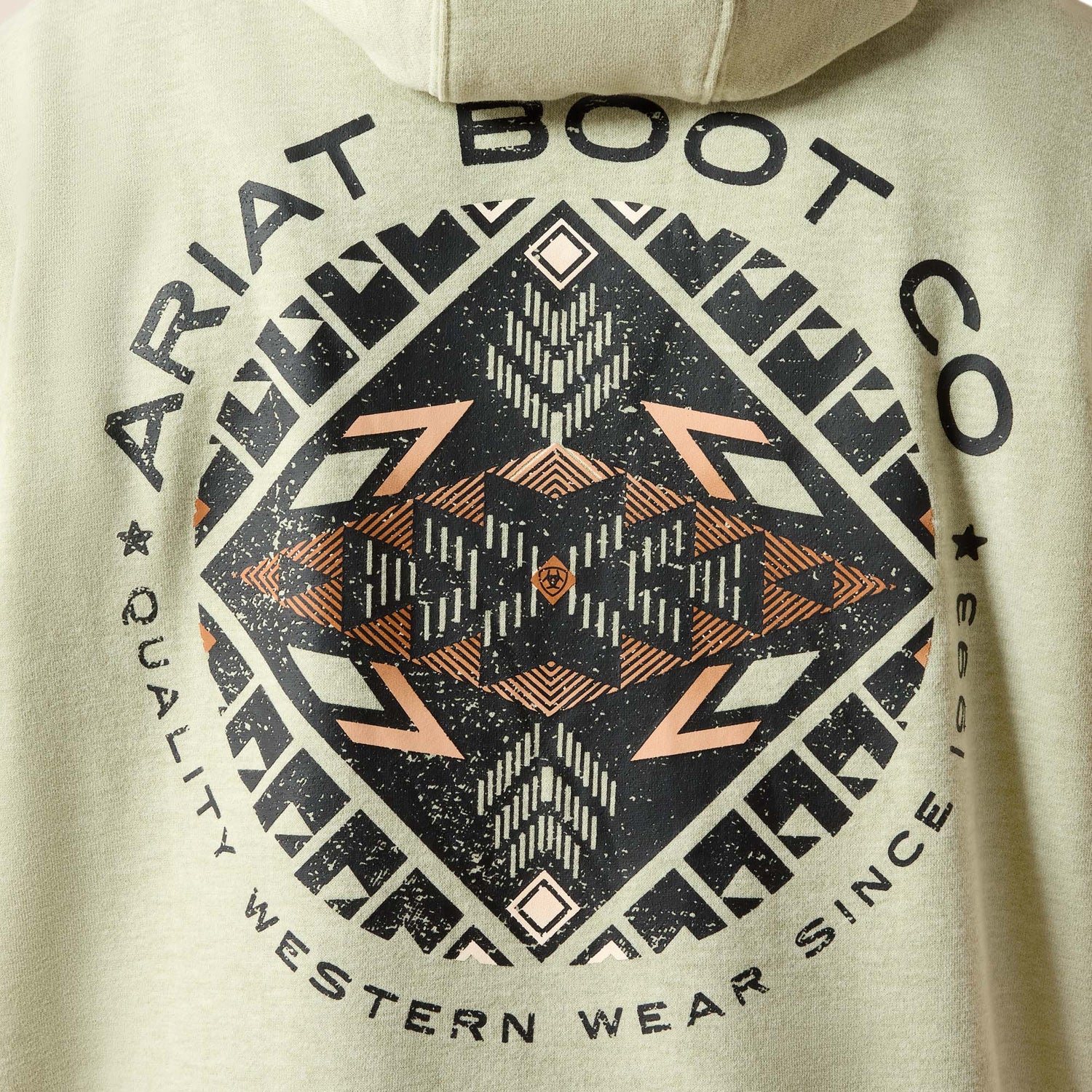 Southwest Sunset Fade Seal Hoodie - Sage Heather