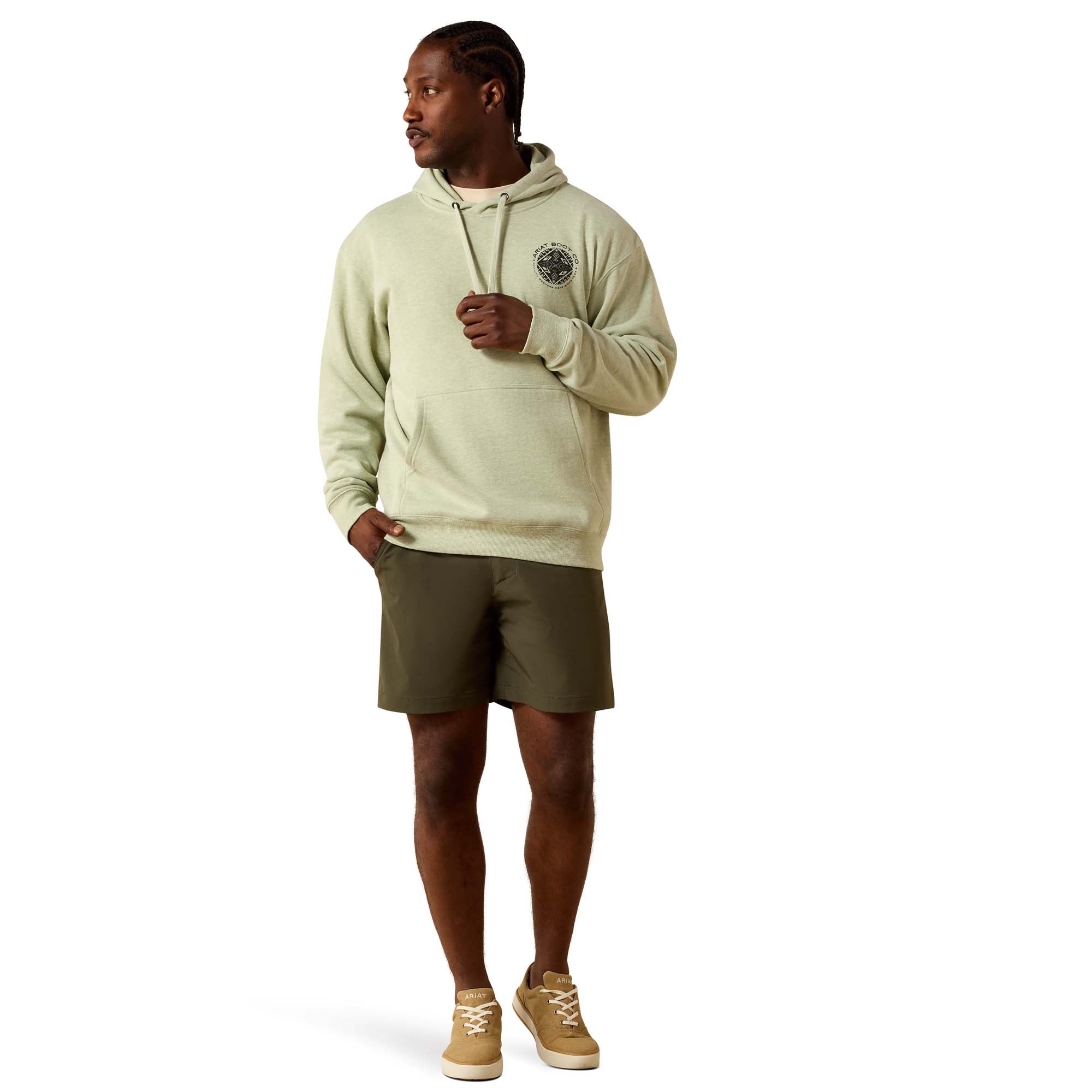 Southwest Sunset Fade Seal Hoodie - Sage Heather