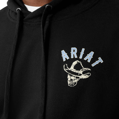 Stitched Skull Hoodie - Black