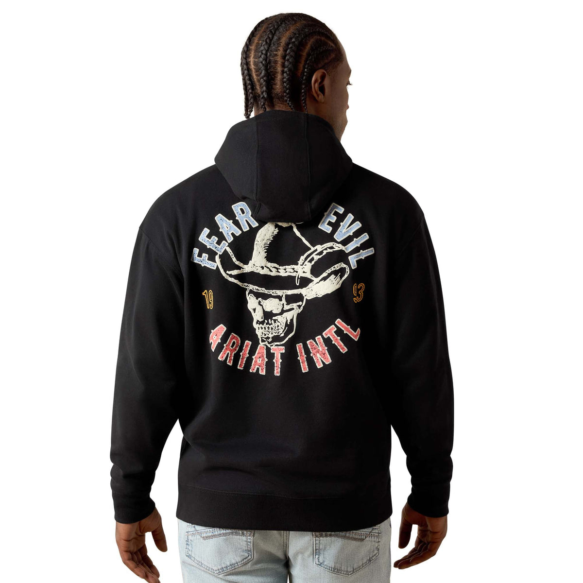 Stitched Skull Hoodie - Black