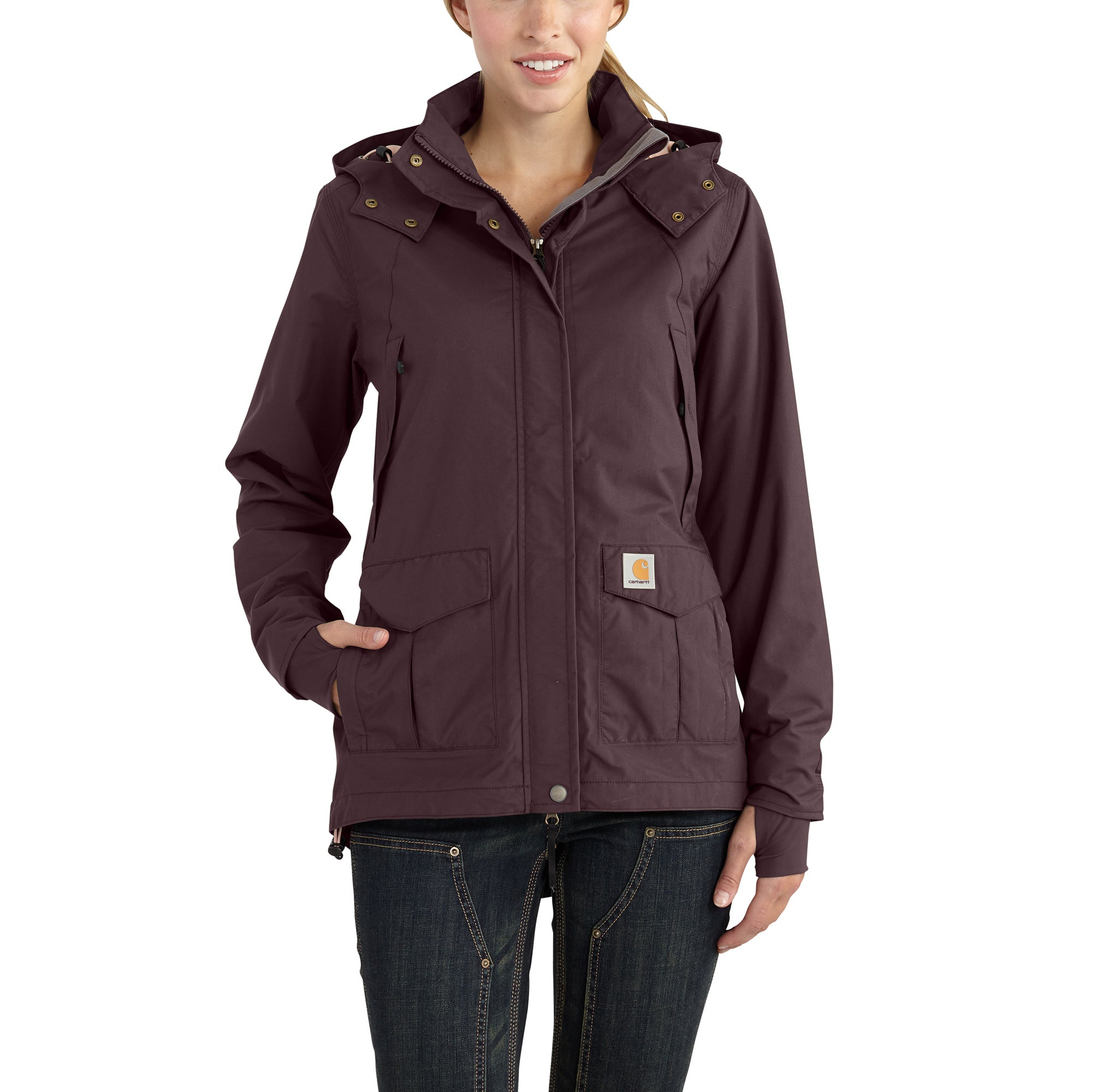 Carhartt Womens Shoreline Waterproof Jacket in Black