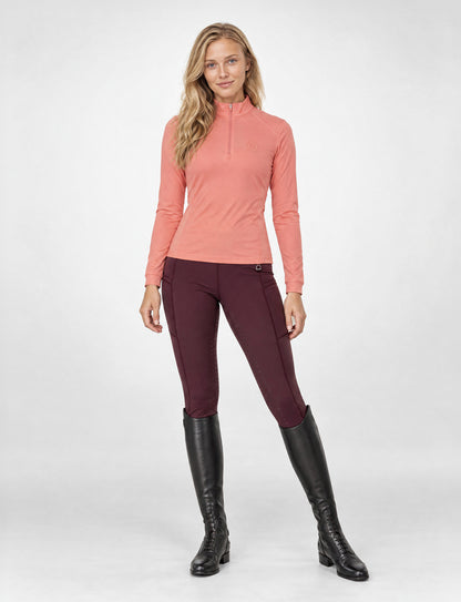 Dublin Breathable Long Sleeve Riding Top - Peach