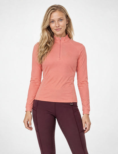 Dublin Breathable Long Sleeve Riding Top - Peach