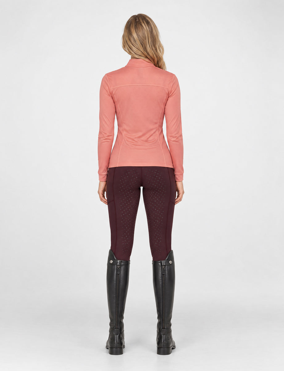 Dublin Breathable Long Sleeve Riding Top - Peach