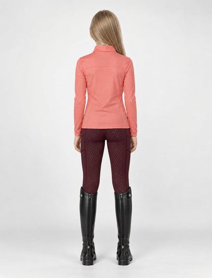 Dublin Kids Breathable Long Sleeved Riding Top - Peach