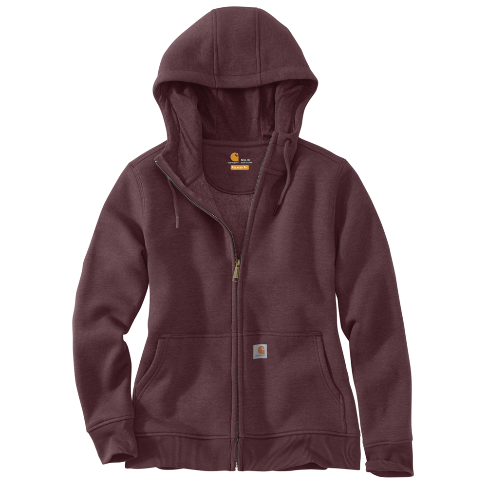 Carhartt Womens CLARKSBURG Zip Hooded Sweatshirt Fudge Heather