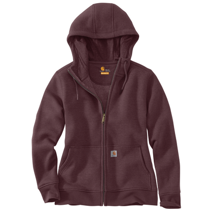 Carhartt Womens CLARKSBURG Zip Hooded Sweatshirt Fudge Heather