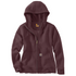 Carhartt Womens CLARKSBURG Zip Hooded Sweatshirt Fudge Heather