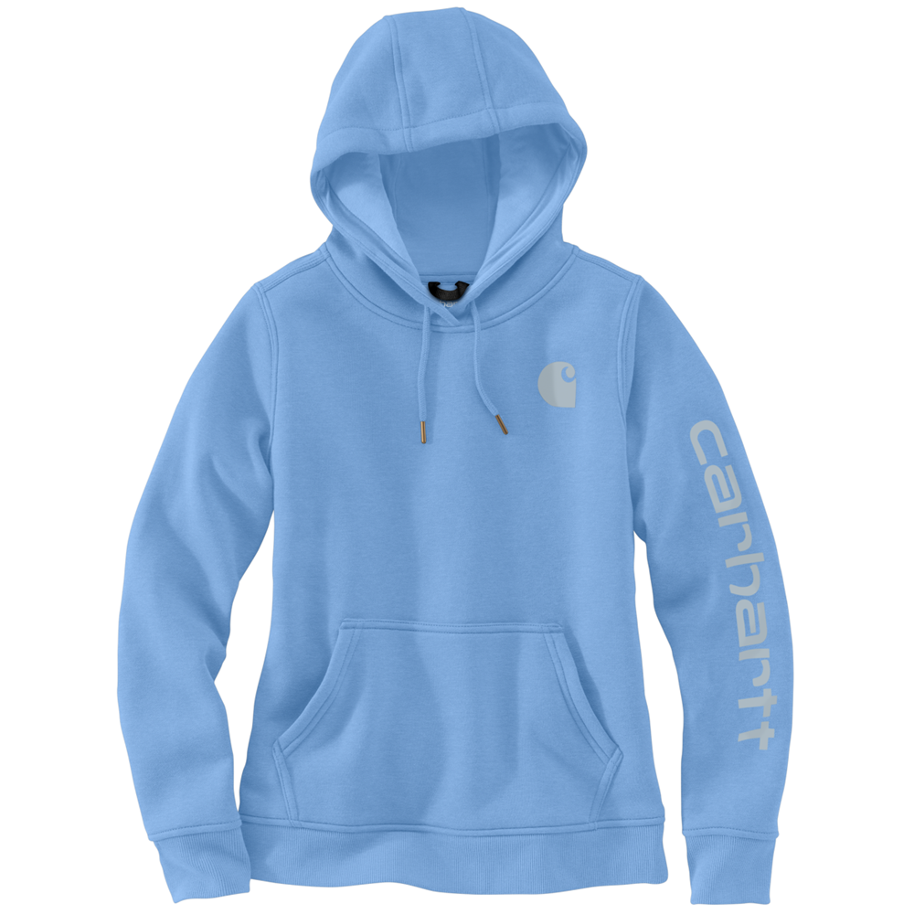 Carhartt Iconic Womens CLARKSBURG GRAPHIC Hooded Sweatshirt Skystone HDO