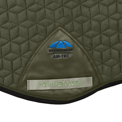 Olive - suede fabric and quilting detail