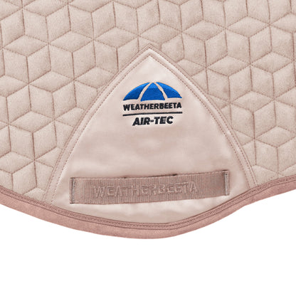 Rose Quartz - suede fabric and quilting detail