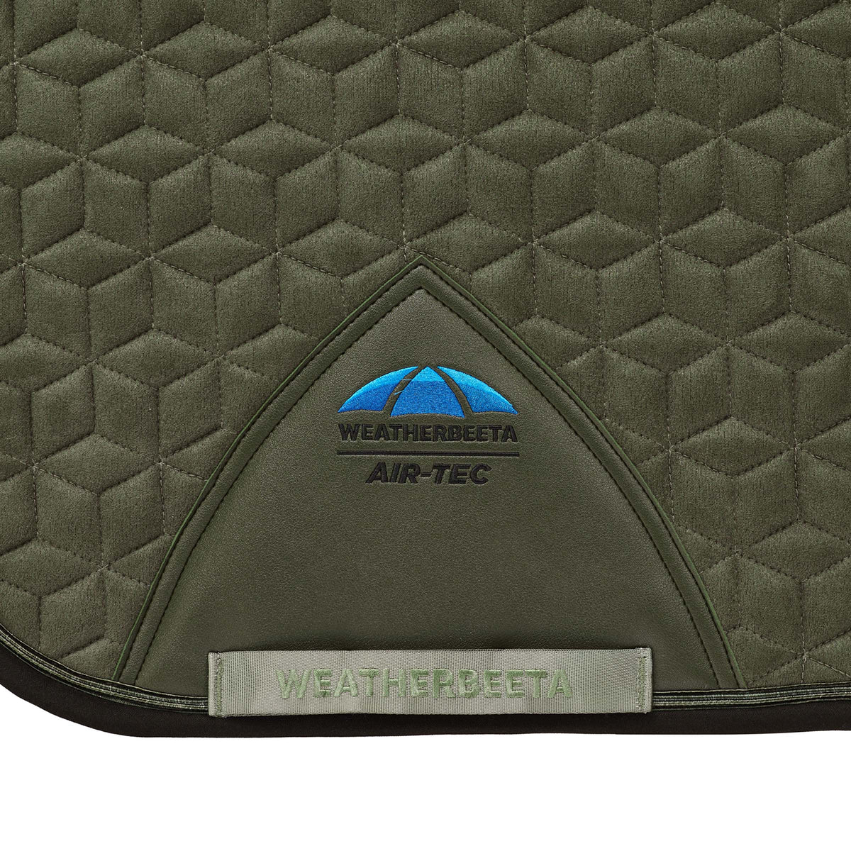 Olive - suede fabric and quilting detail