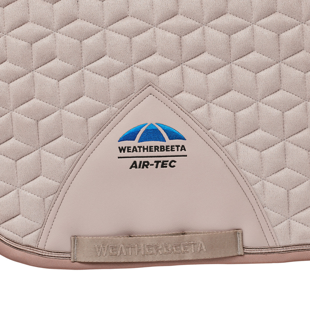 Rose Quartz - suede fabric and quilting detail