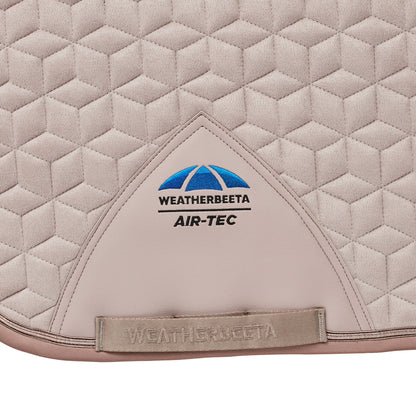 Rose Quartz - suede fabric and quilting detail