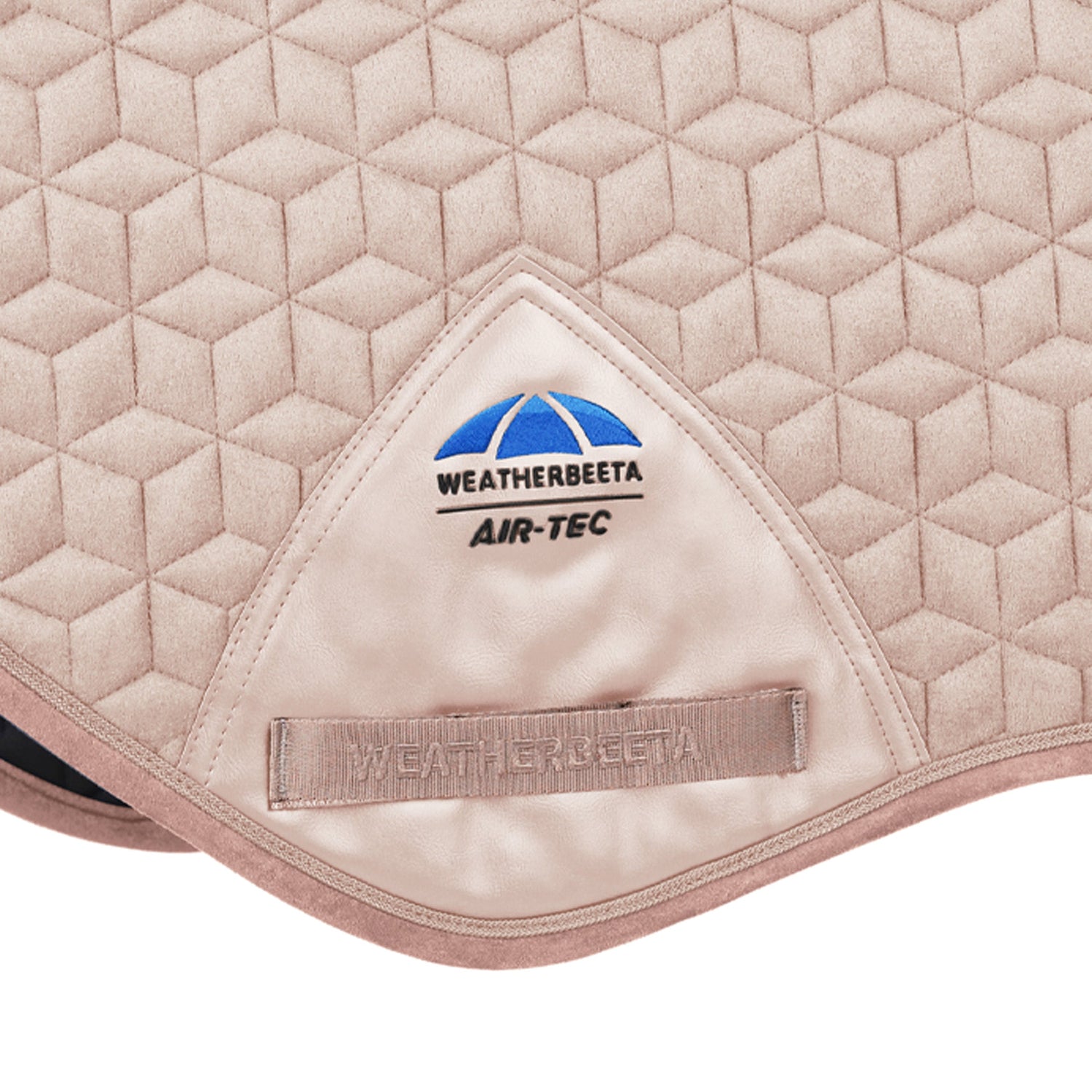 Rose Quartz - suede fabric and quilting detail