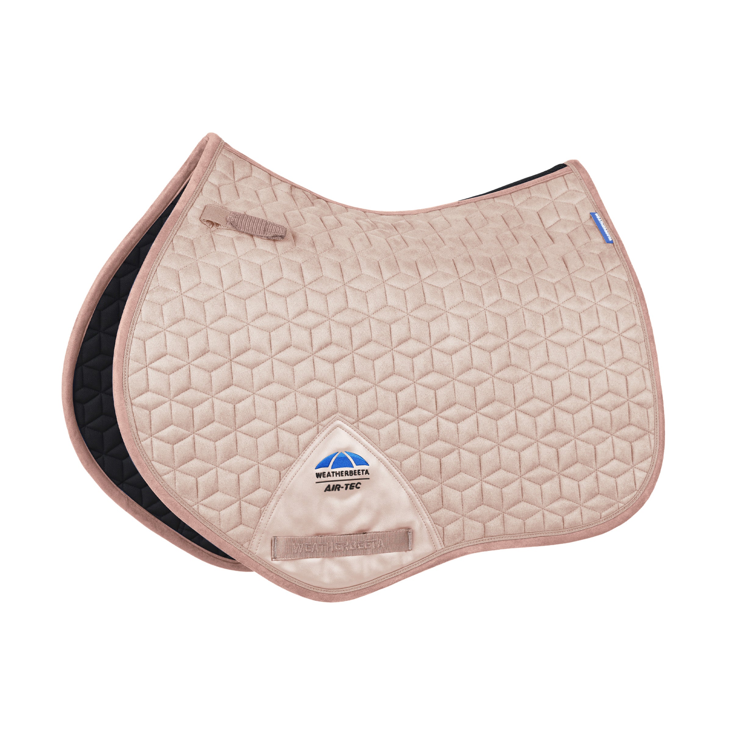 Weatherbeeta Suede Elite Air-Tec Jump Shaped Saddle Pad in Rose Quartz