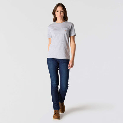 Carhartt Iconic Womens K87 Workwear Pocket T Shirt - Heather Grey
