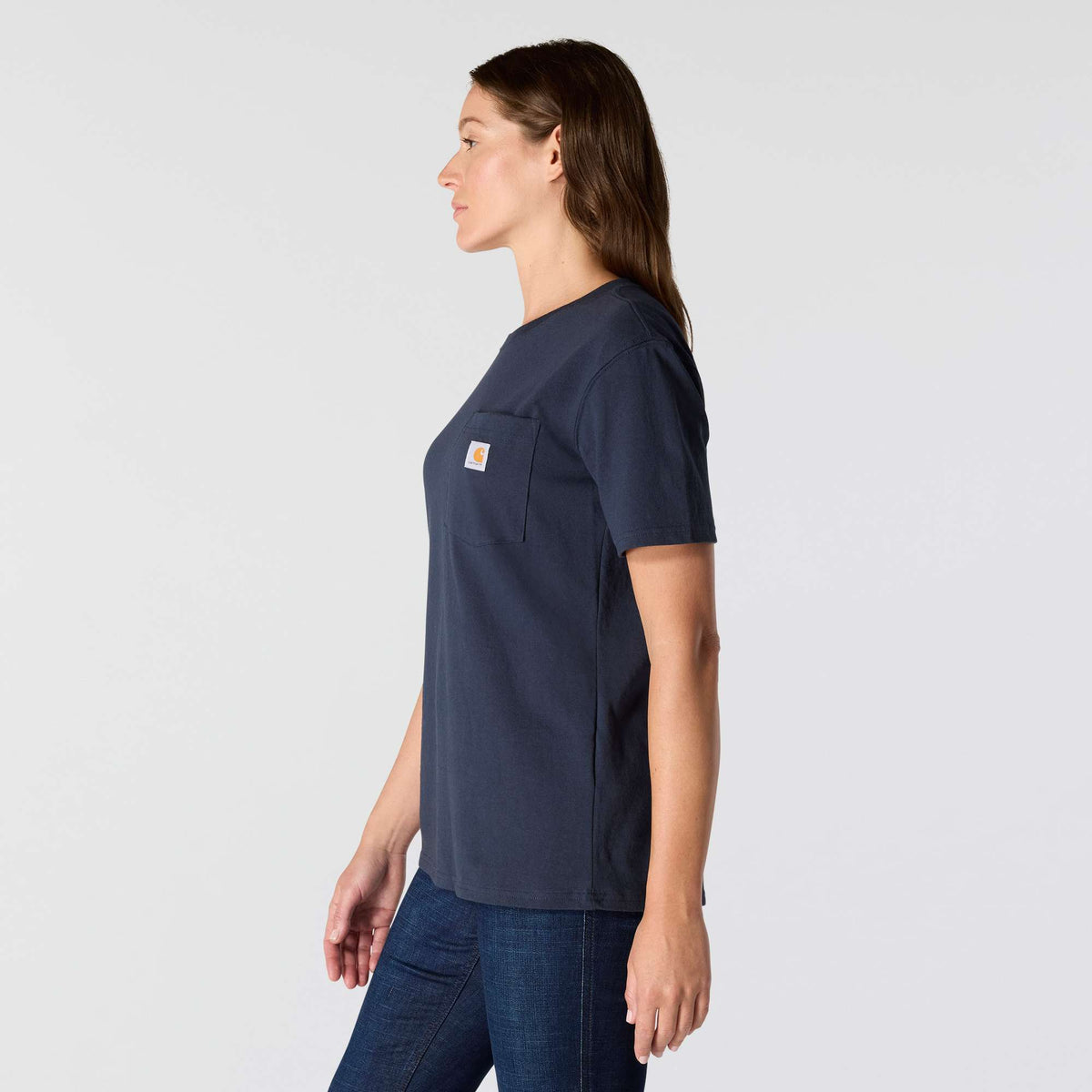 Carhartt Iconic Womens K87 Workwear Pocket T Shirt - Navy