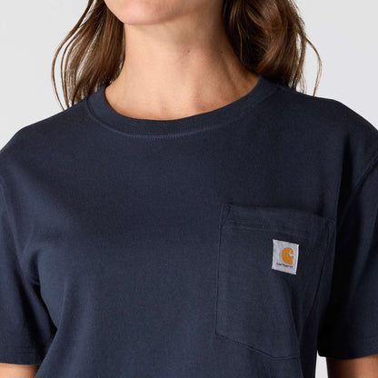 Carhartt Iconic Womens K87 Workwear Pocket T Shirt - Navy