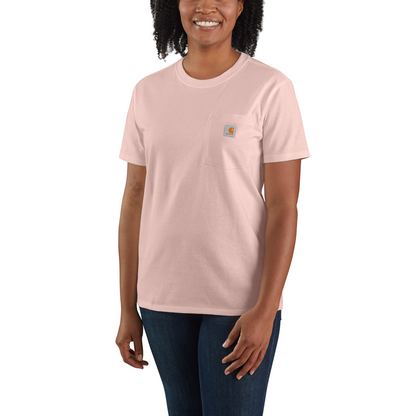 Carhartt Iconic Womens K87 Workwear Pocket T Shirt Ash Rose P15