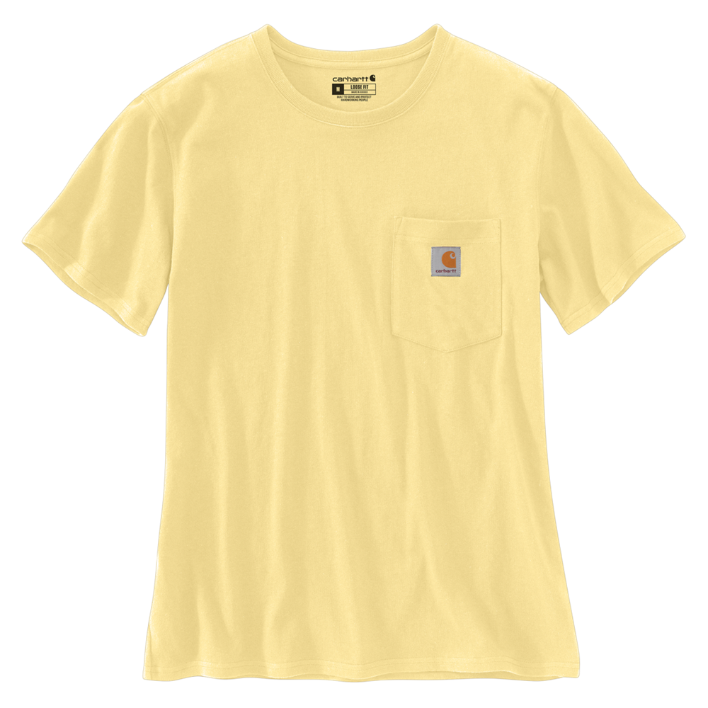 Carhartt Iconic Womens K87 Workwear Pocket T Shirt Pale Sun