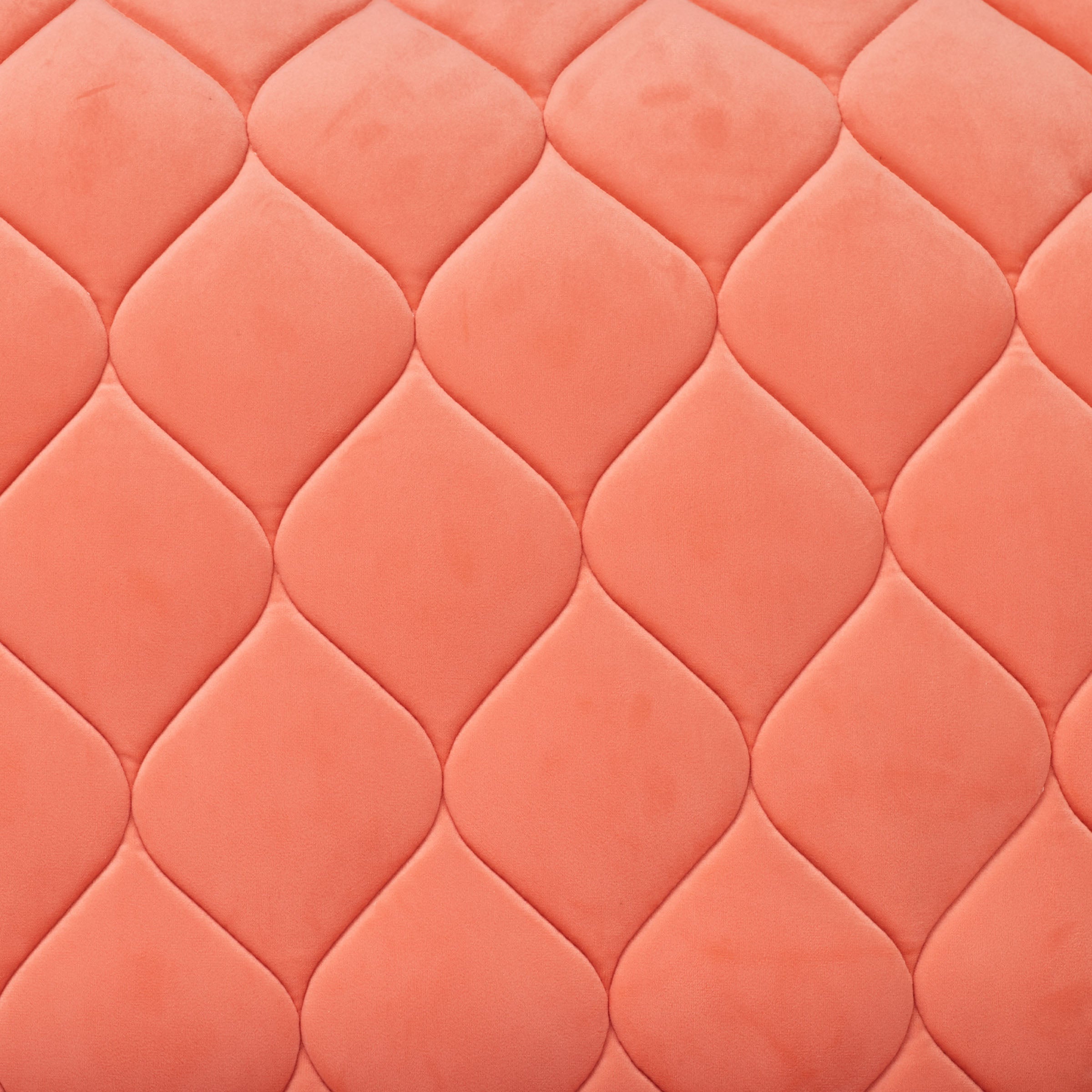 Coral - velvet fabric detail