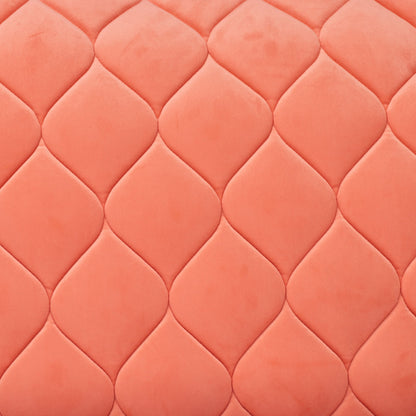 Coral - velvet fabric detail