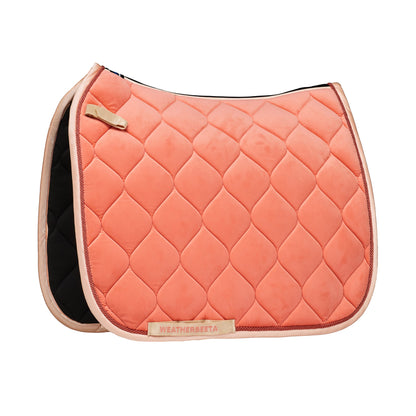 Weatherbeeta Velvet Dressage Saddle Pad in Coral