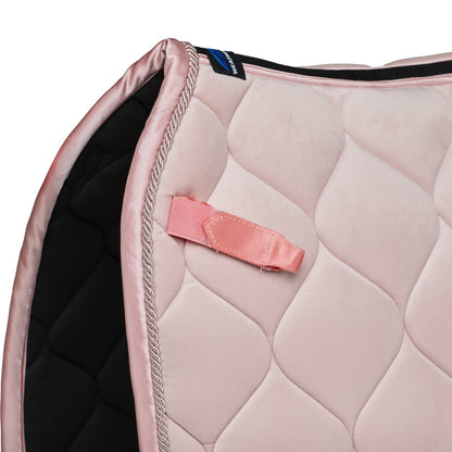 Pink - elasticated D-ring strap detail