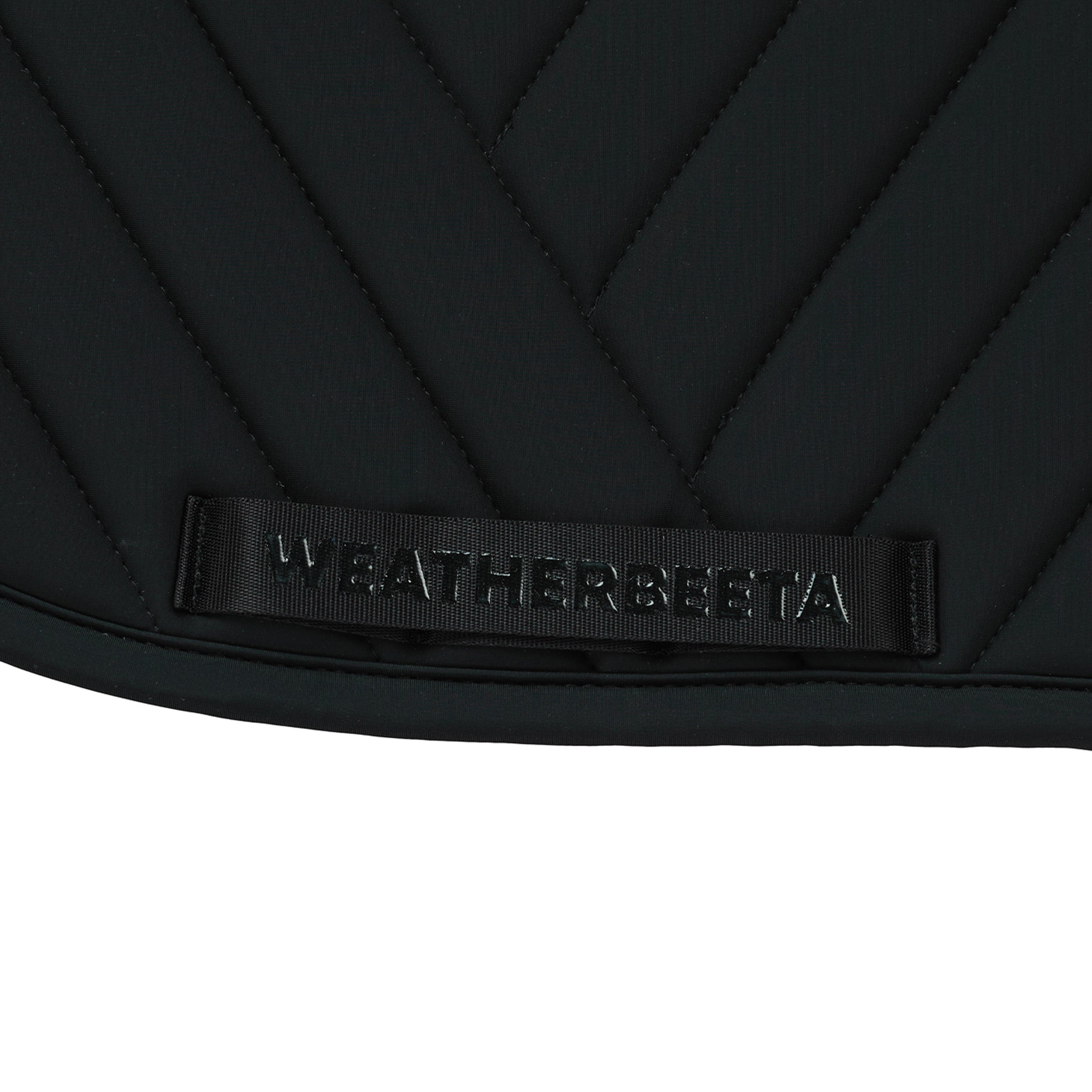 Black - girth strap keeper detail