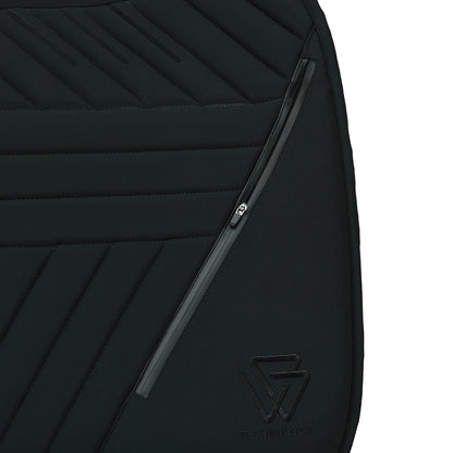 Black - integrated zip pocket detail