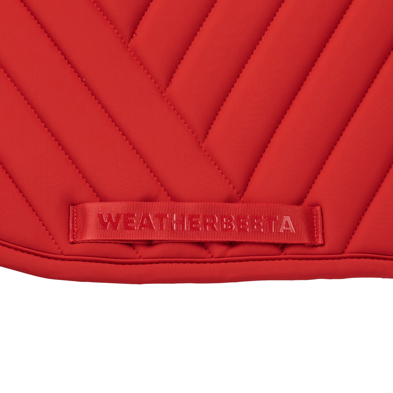 Red - girth strap keeper detail