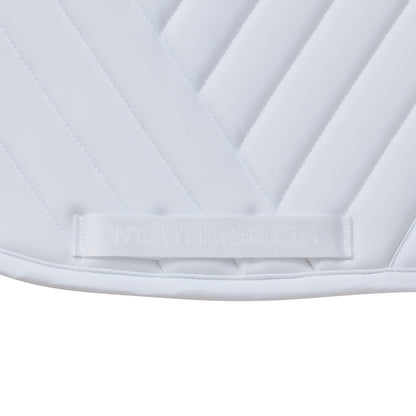 White - girth strap keeper detail