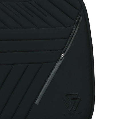 Black - integrated zip pocket detail
