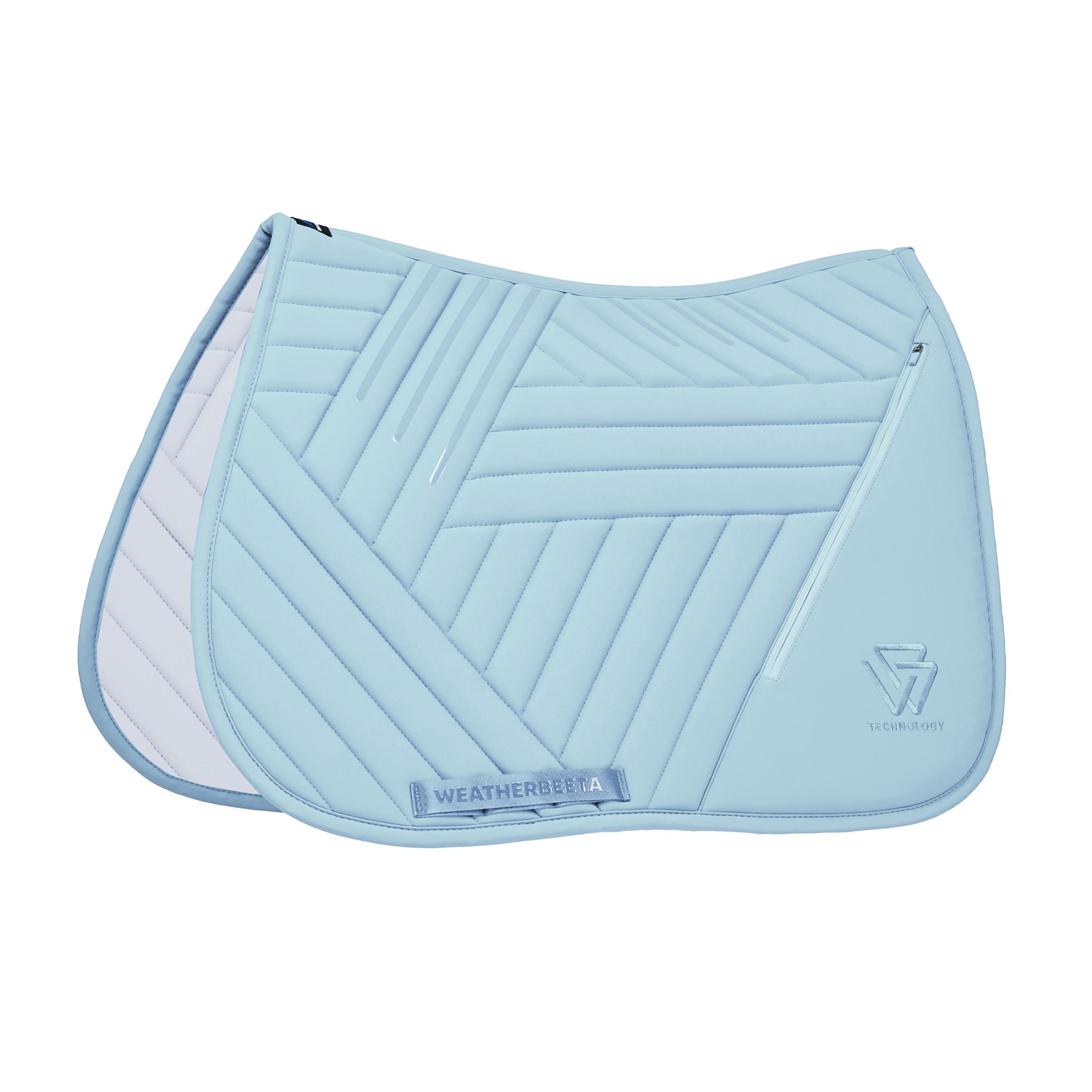 Weatherbeeta Softshell Pro Grip Euro Jump Saddle Pad in Mist Blue