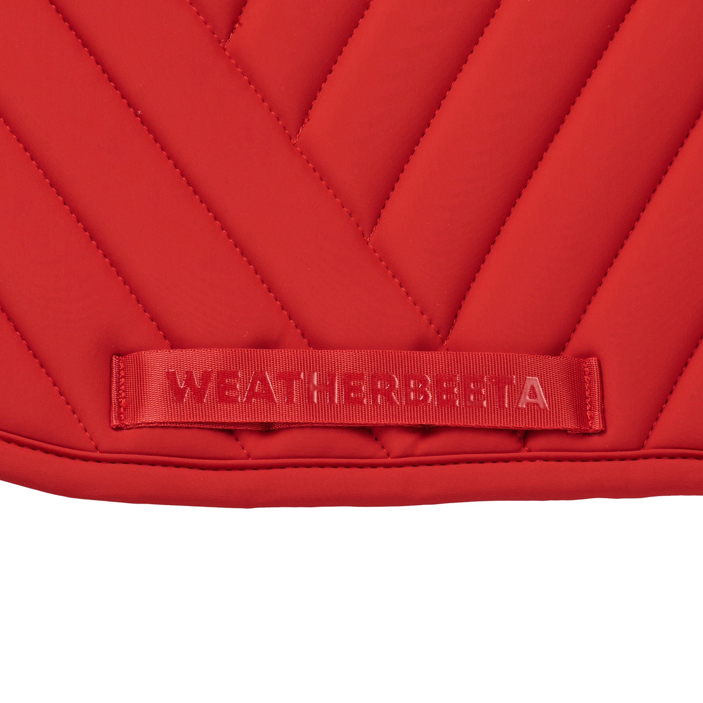 Red - girth strap keeper detail