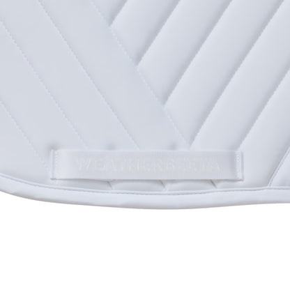 White - girth strap keeper detail