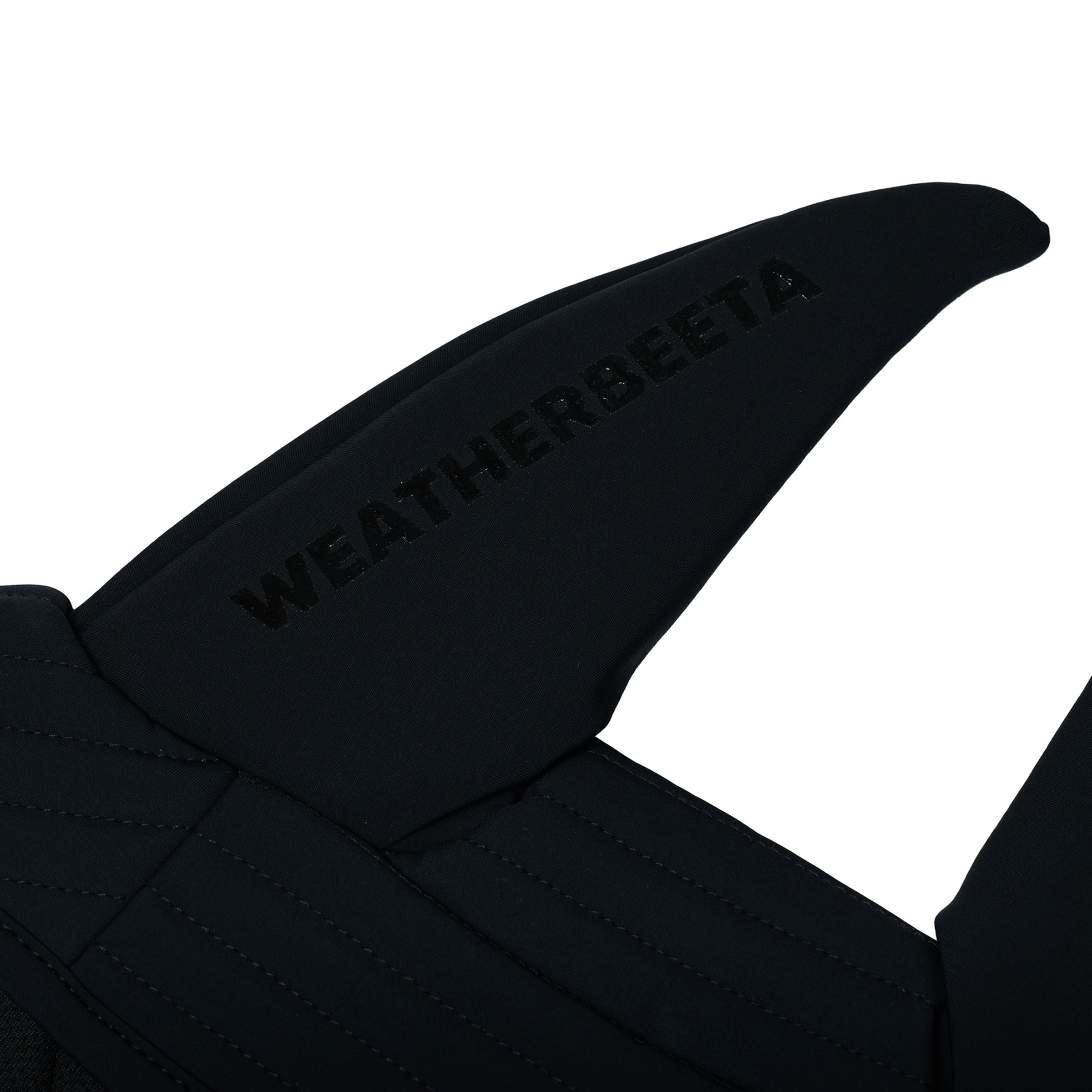Weatherbeeta Softshell Quilted Ear Bonnet in Black - alternate view