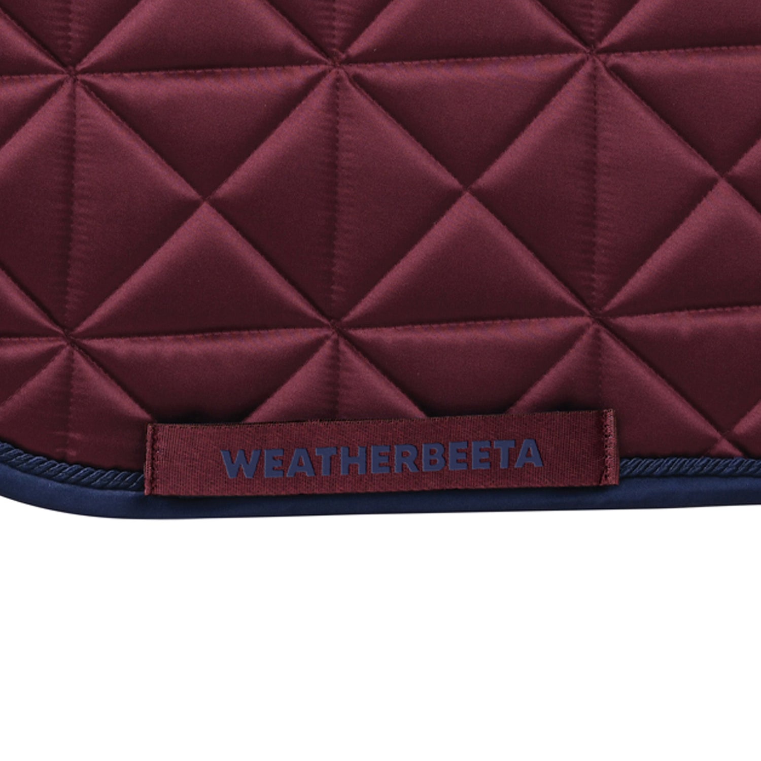 Burgundy - girth strap keeper detail