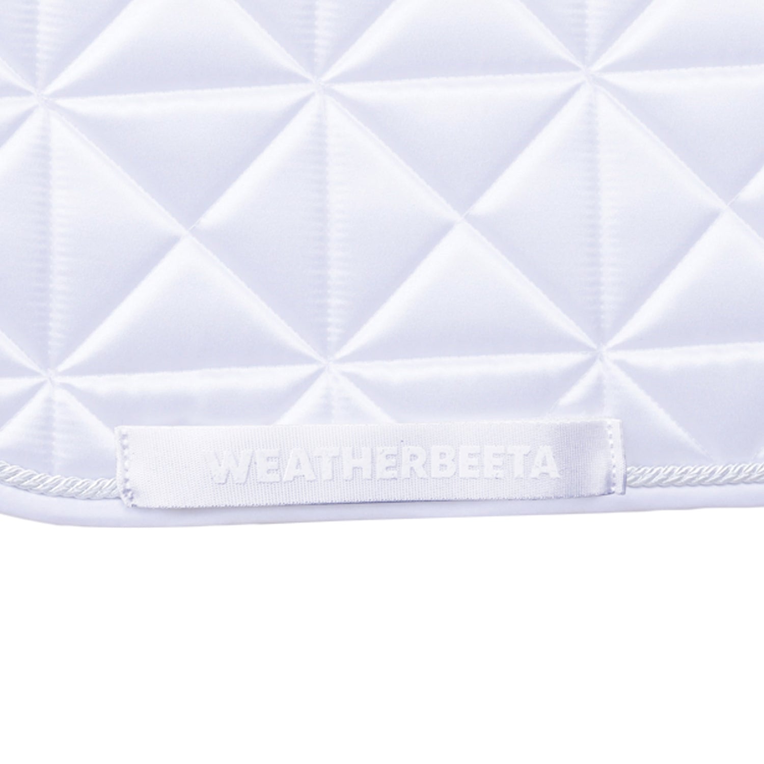 White - girth strap keeper detail