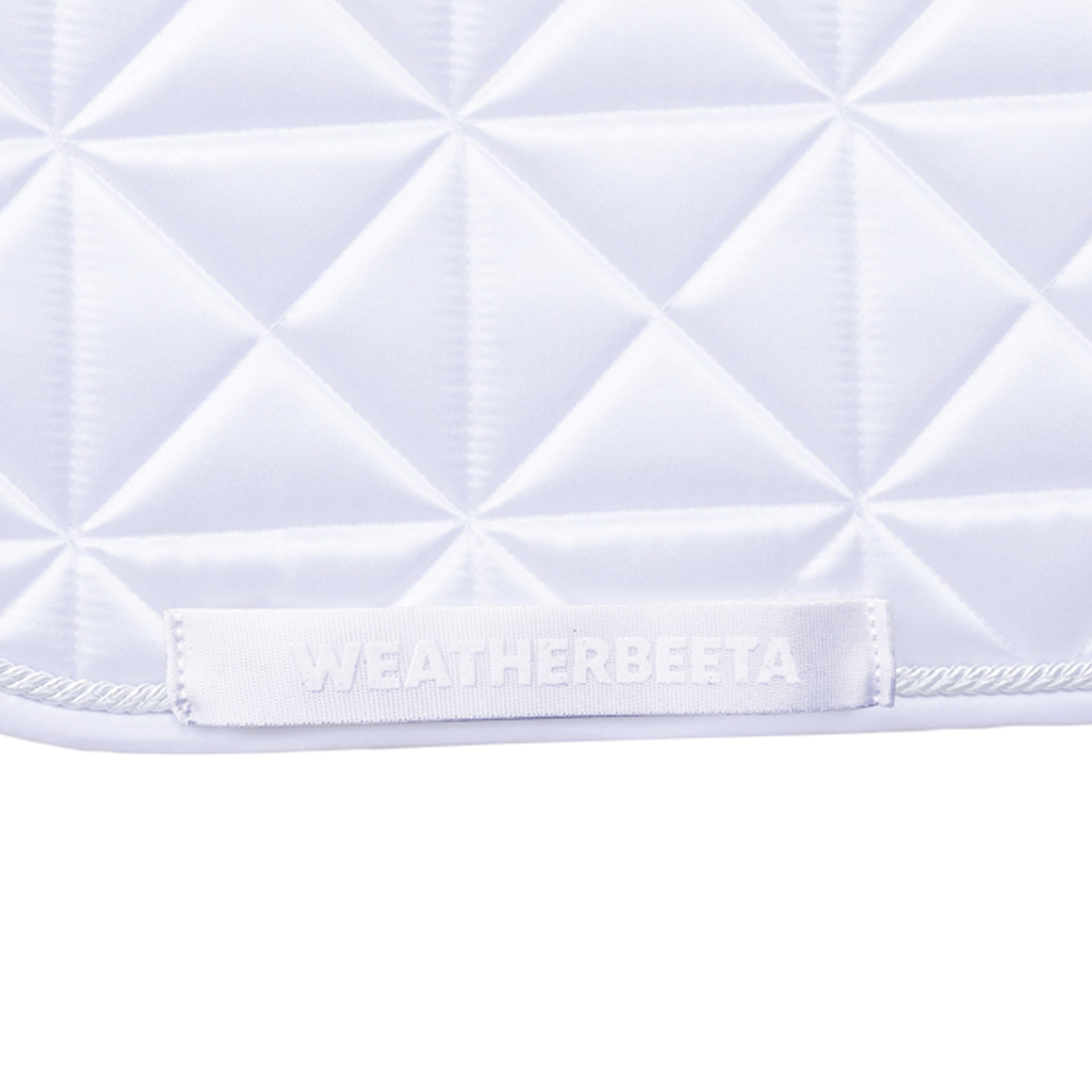 White - girth strap keeper detail